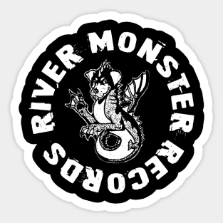 River Monster Records White Logo Sticker